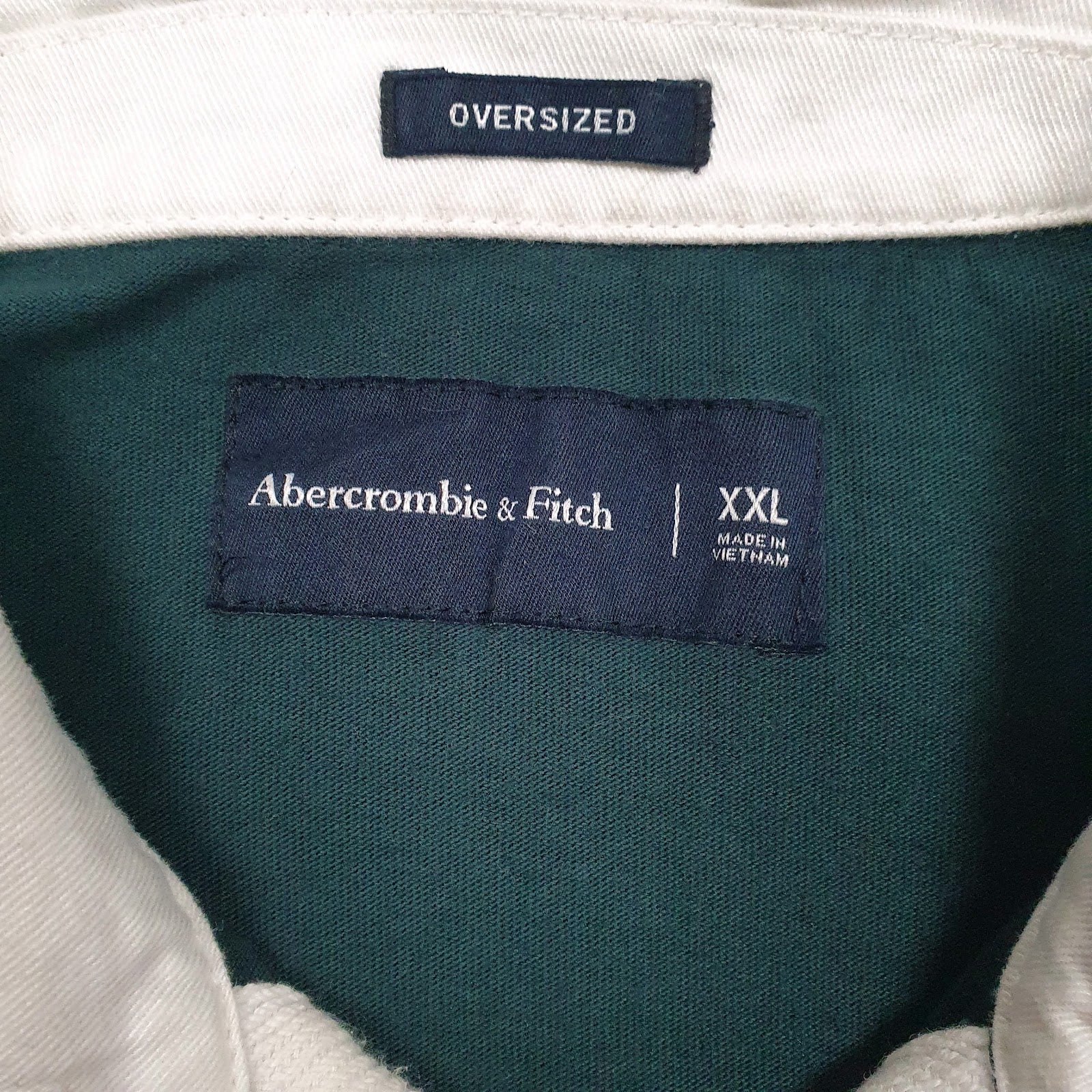 Mens Green Abercrombie & Fitch Rugby Oversized  Polo Shirt