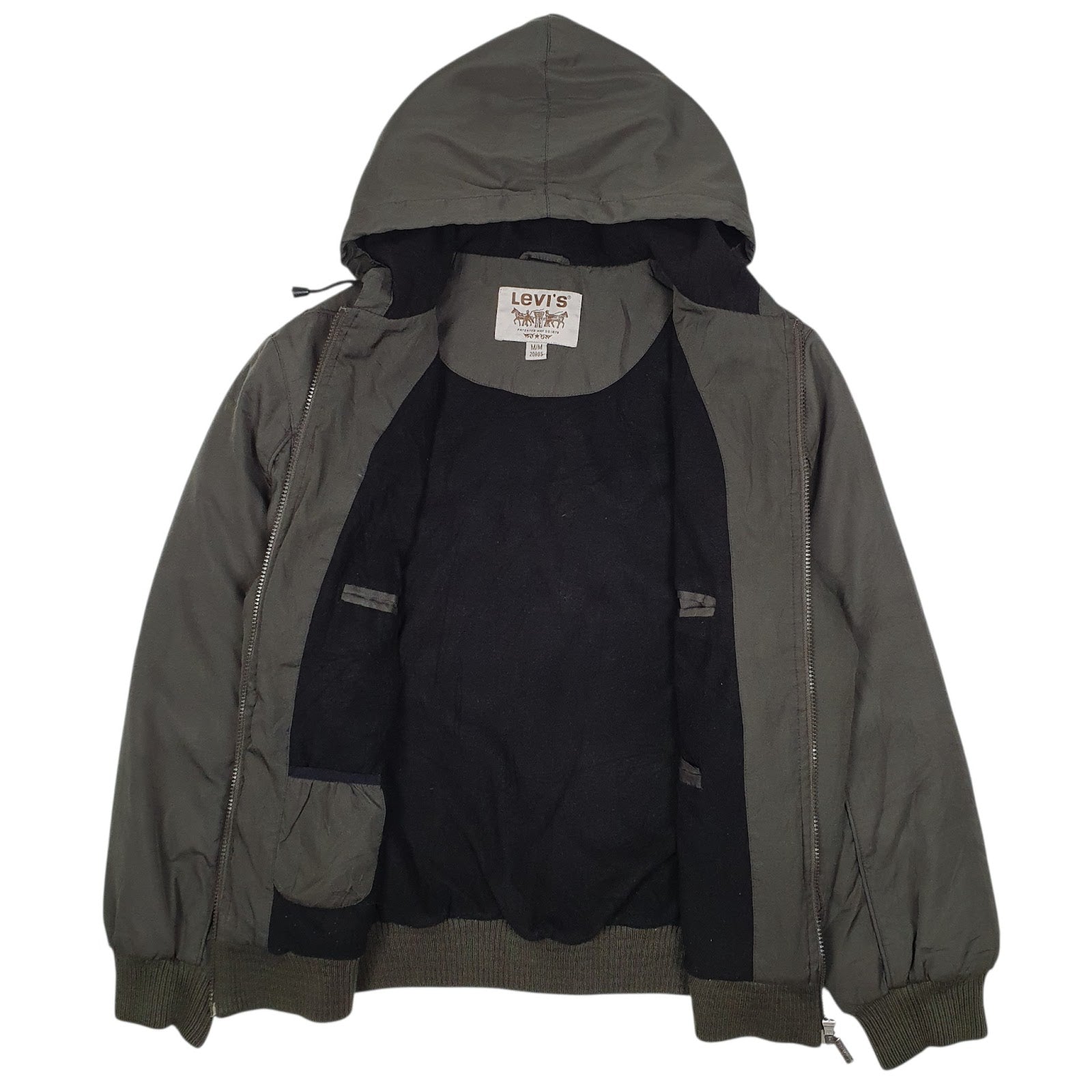 Mens Grey Levi Active Hooded  Coat