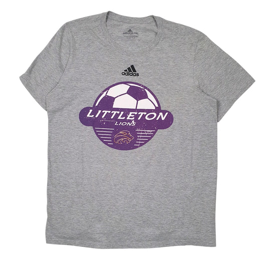 Mens Grey Adidas Littleton Lions Short Sleeve T Shirt