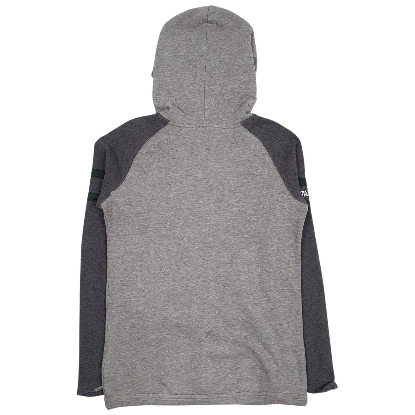Mens Grey Champion Hooded Quarter Zip Jumper