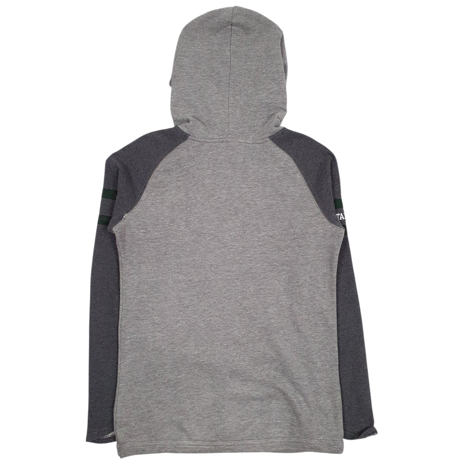 Mens Grey Champion Hooded Quarter Zip Jumper