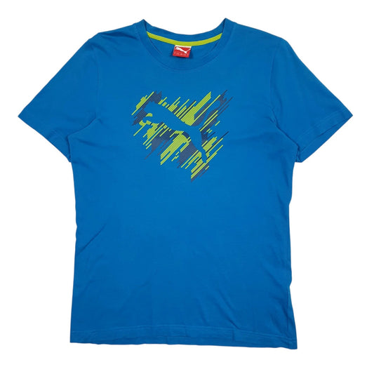 Mens Blue Puma  Short Sleeve T Shirt