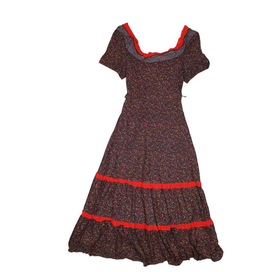 Womens Burgundy Unbranded  Short Sleeve Dress