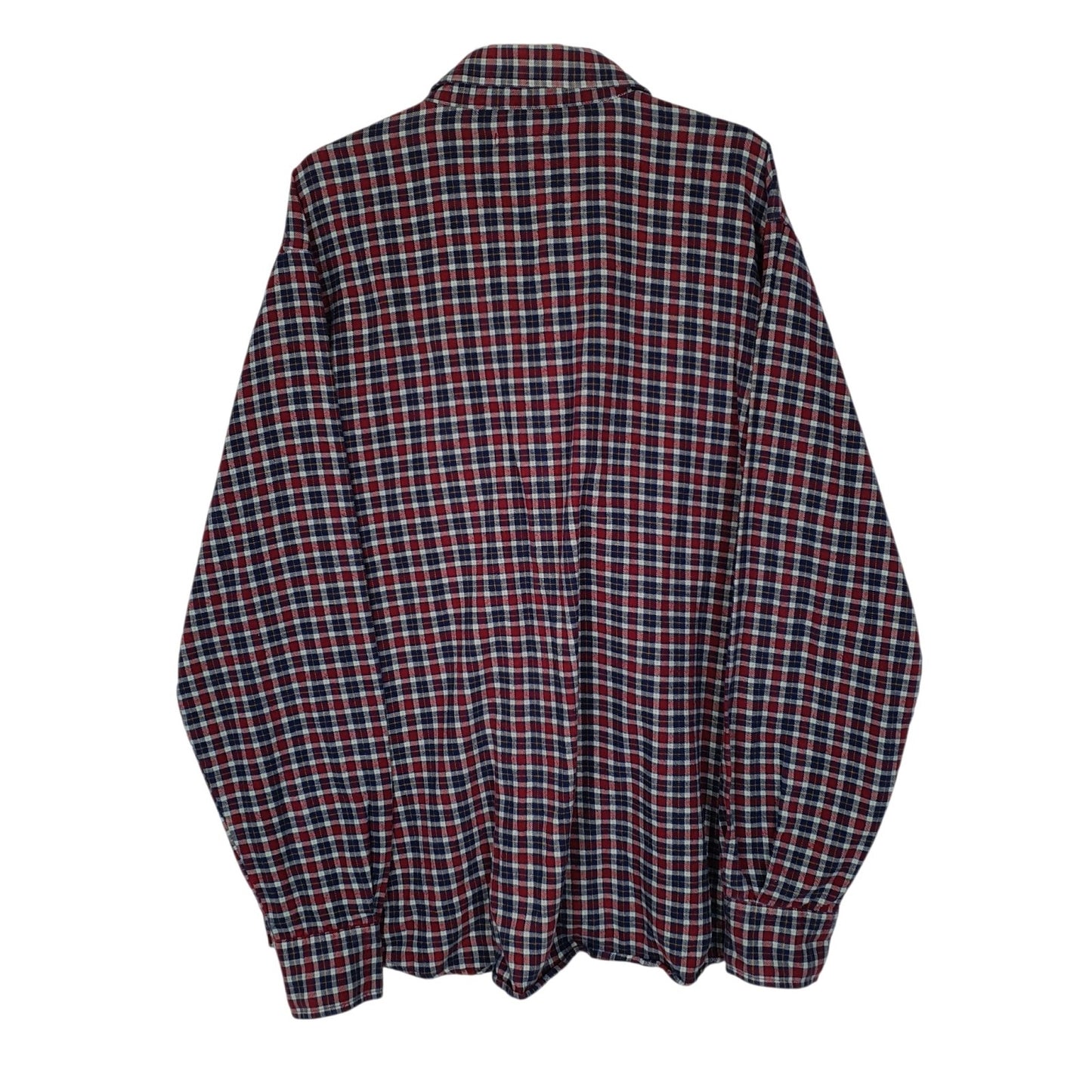 Mens Navy Sea Barrier Plaid Flannel  Shirt