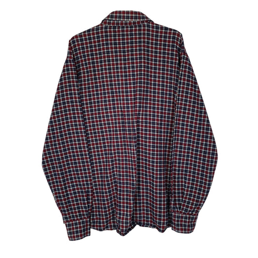 Mens Navy Sea Barrier Plaid Flannel  Shirt