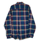 Mens Blue Eddie Bauer Heavyweight Plaid Flannel  Shirt
