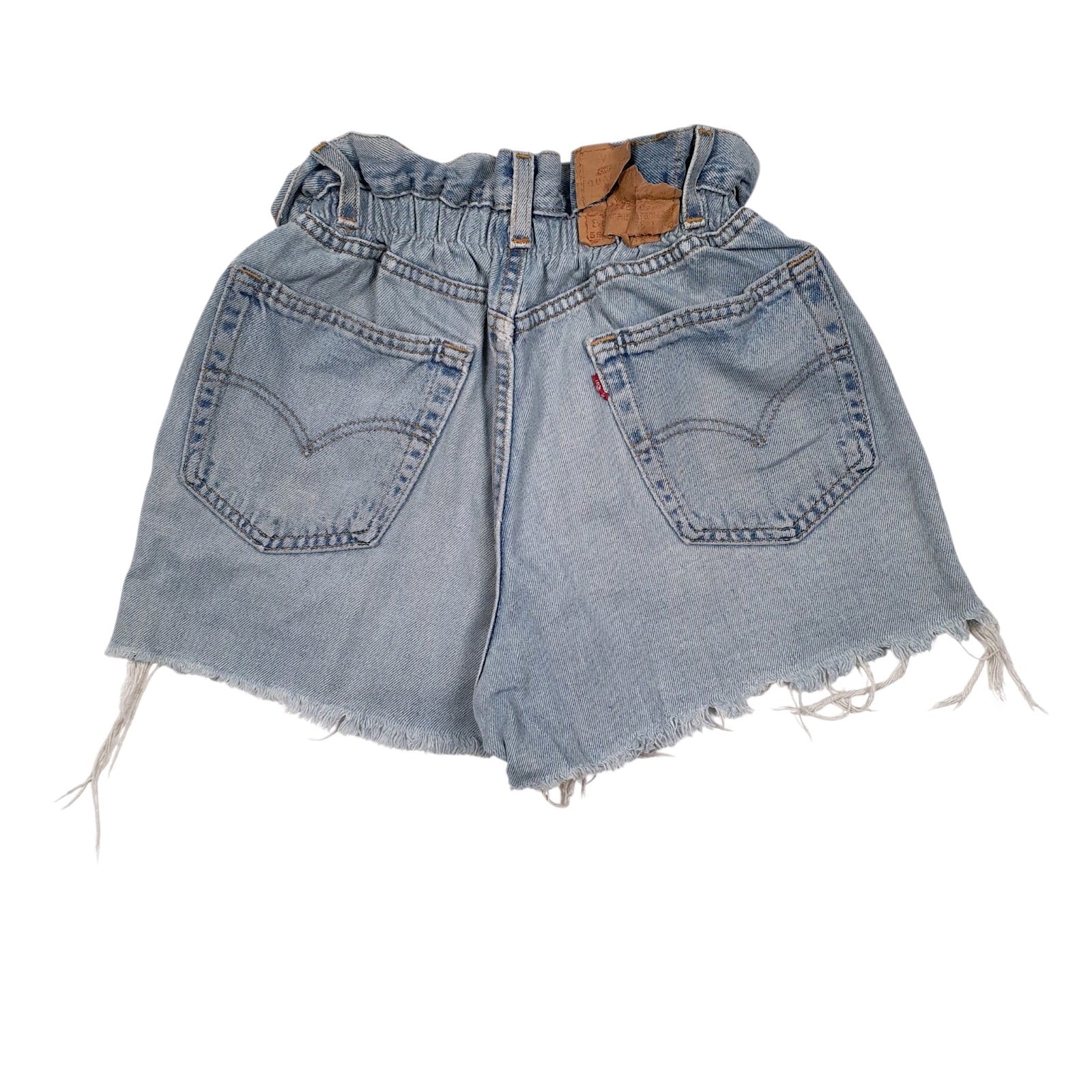 Womens Blue Levis Distressed  Shorts