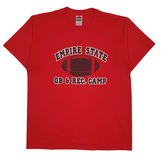 Mens Red Fruit Of The Loom Empire State Short Sleeve T Shirt