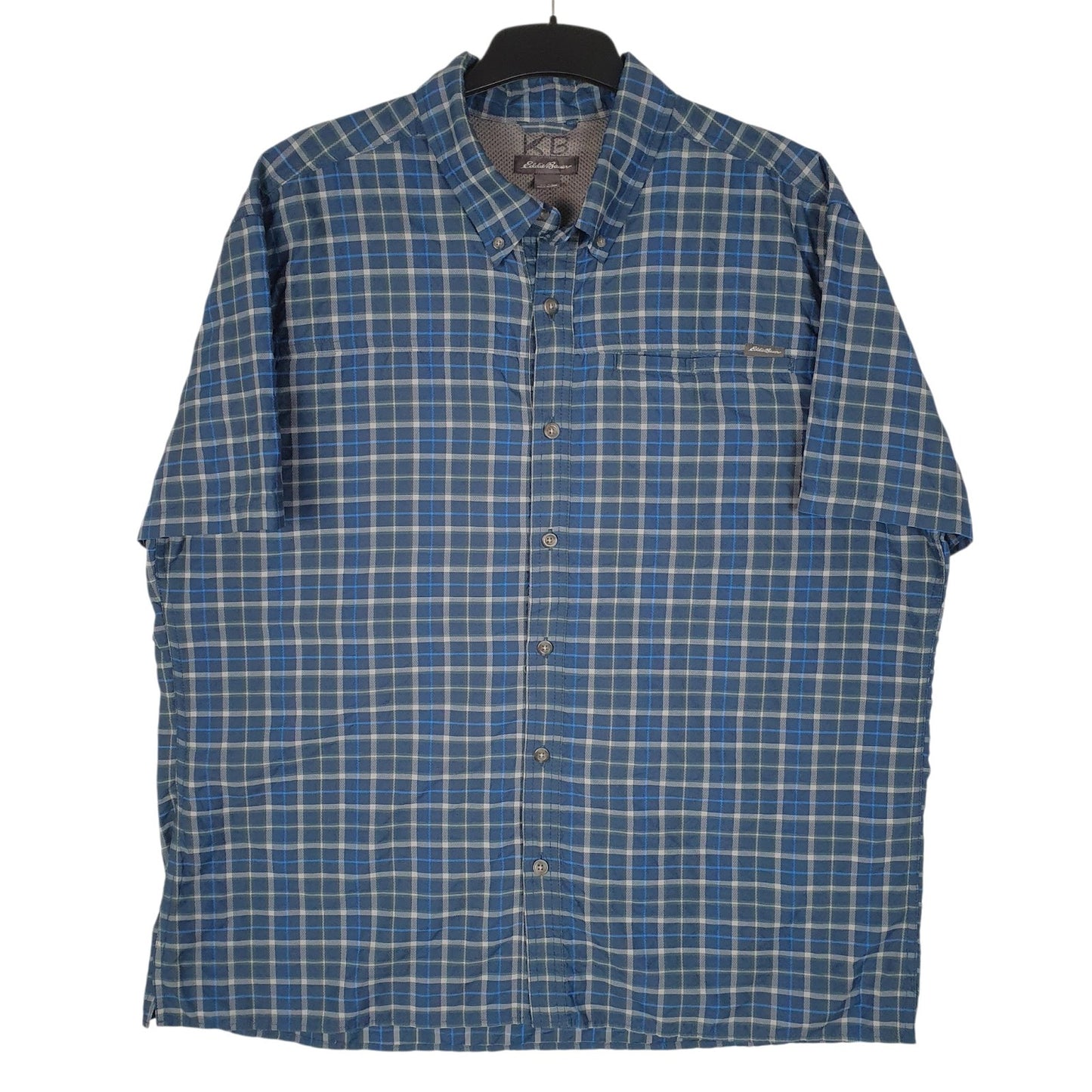 Mens Blue Eddie Bauer  Short Sleeve Shirt