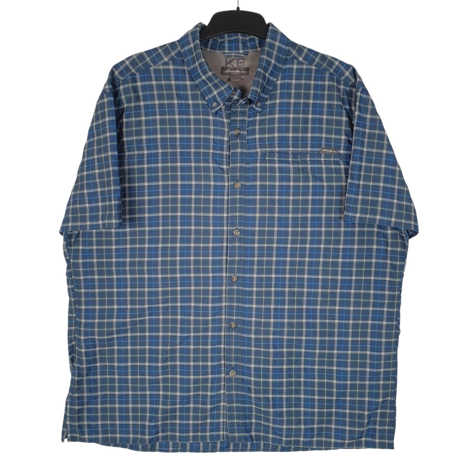 Mens Blue Eddie Bauer  Short Sleeve Shirt