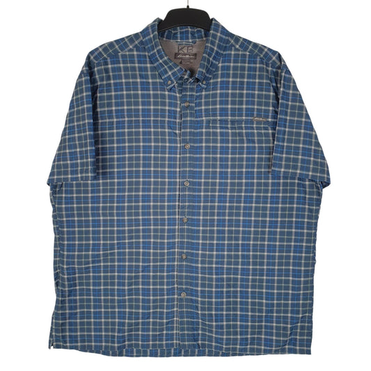 Mens Blue Eddie Bauer  Short Sleeve Shirt