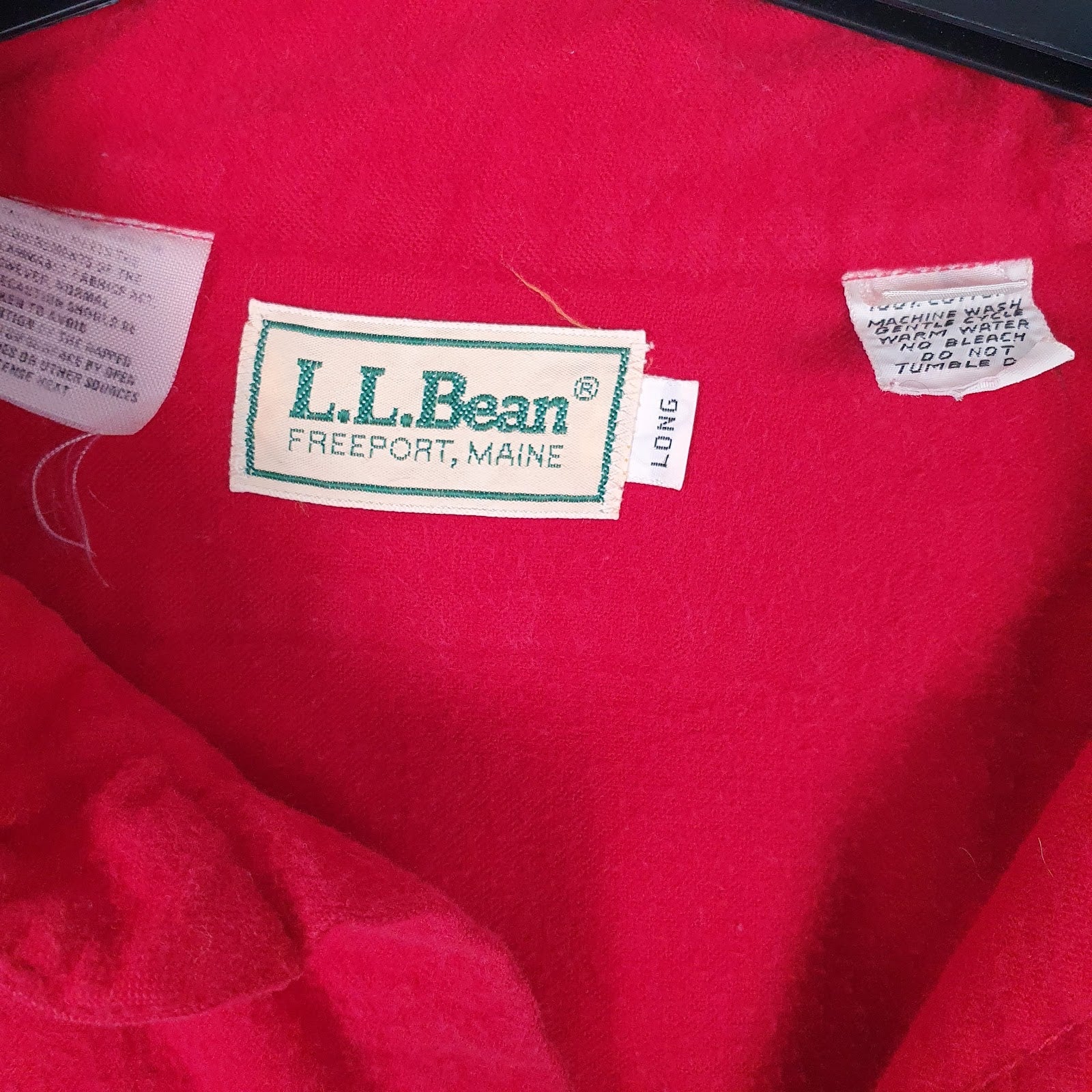 Mens Red L.L.Bean Chamois Vintage 90s  Shirt