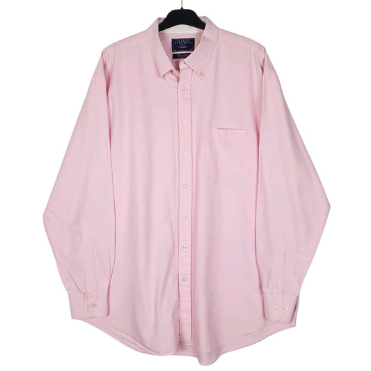 Mens Pink Charles Tyrwhitt Oxford Weave Long Sleeve Shirt
