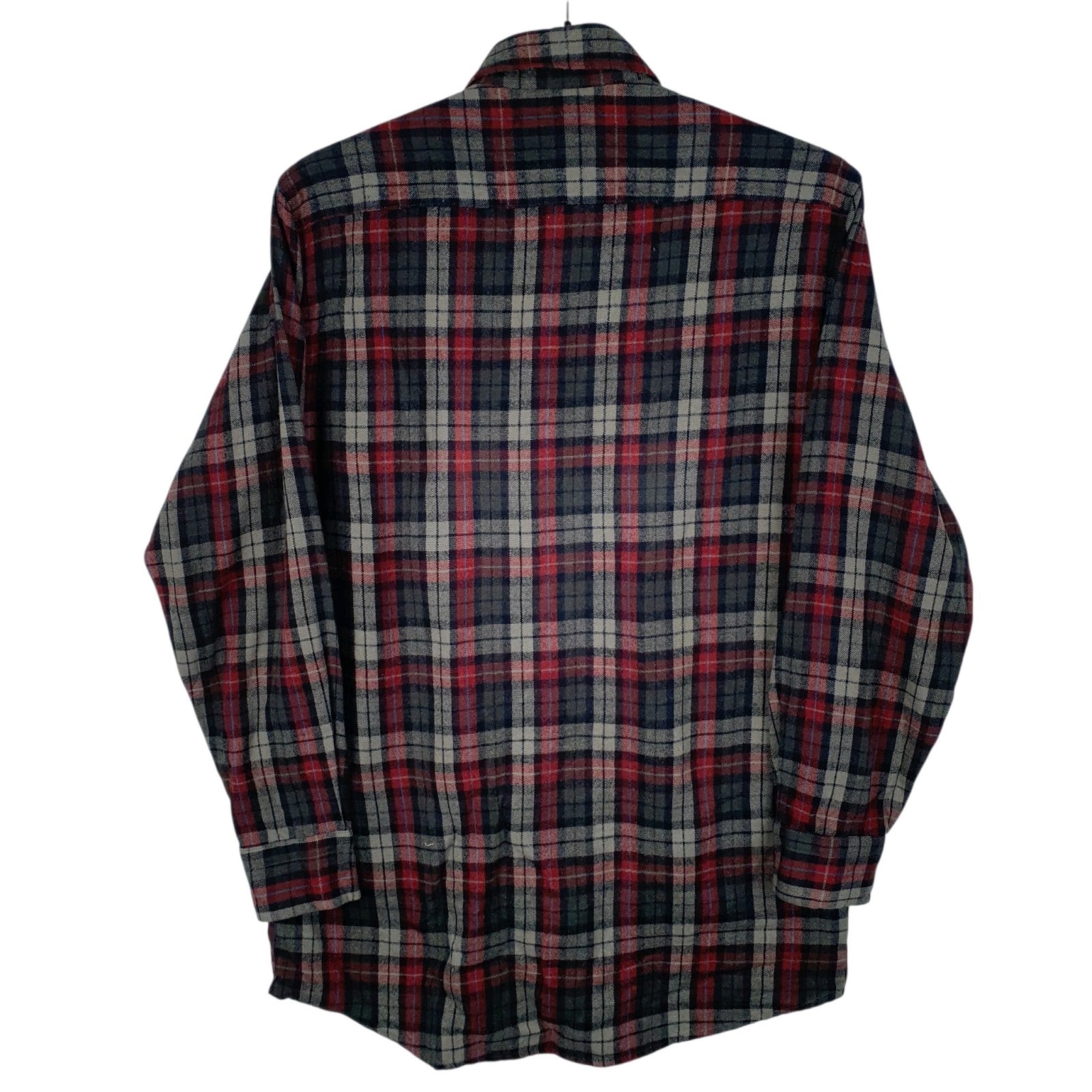 Mens Grey Gold Power Vintage Flannel  Shirt