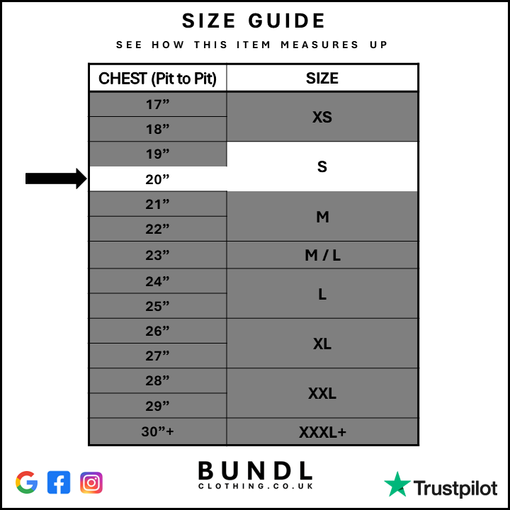 Measurement chart for Mens White Champion Weber State Spellout Jumper