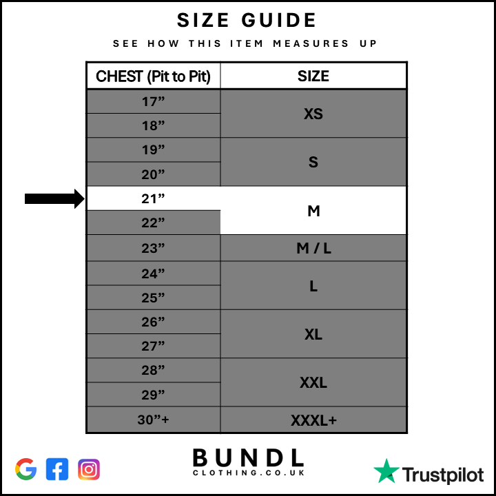 Measurement chart for Mens Grey DG Sportswear Vintage American Hockey Tour 1981 80s Made In USA Raglan Jumper