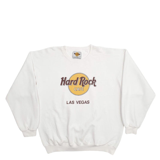 Hard Rock Cafe Las Vegas Made In USA Vintage 90's Crewneck Cotton Blend Sweatshirt Jumper L