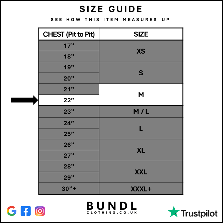 Measurement chart for Mens Black The North Face  Jumper