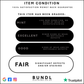 Diagram explaining the condition grade given to this item