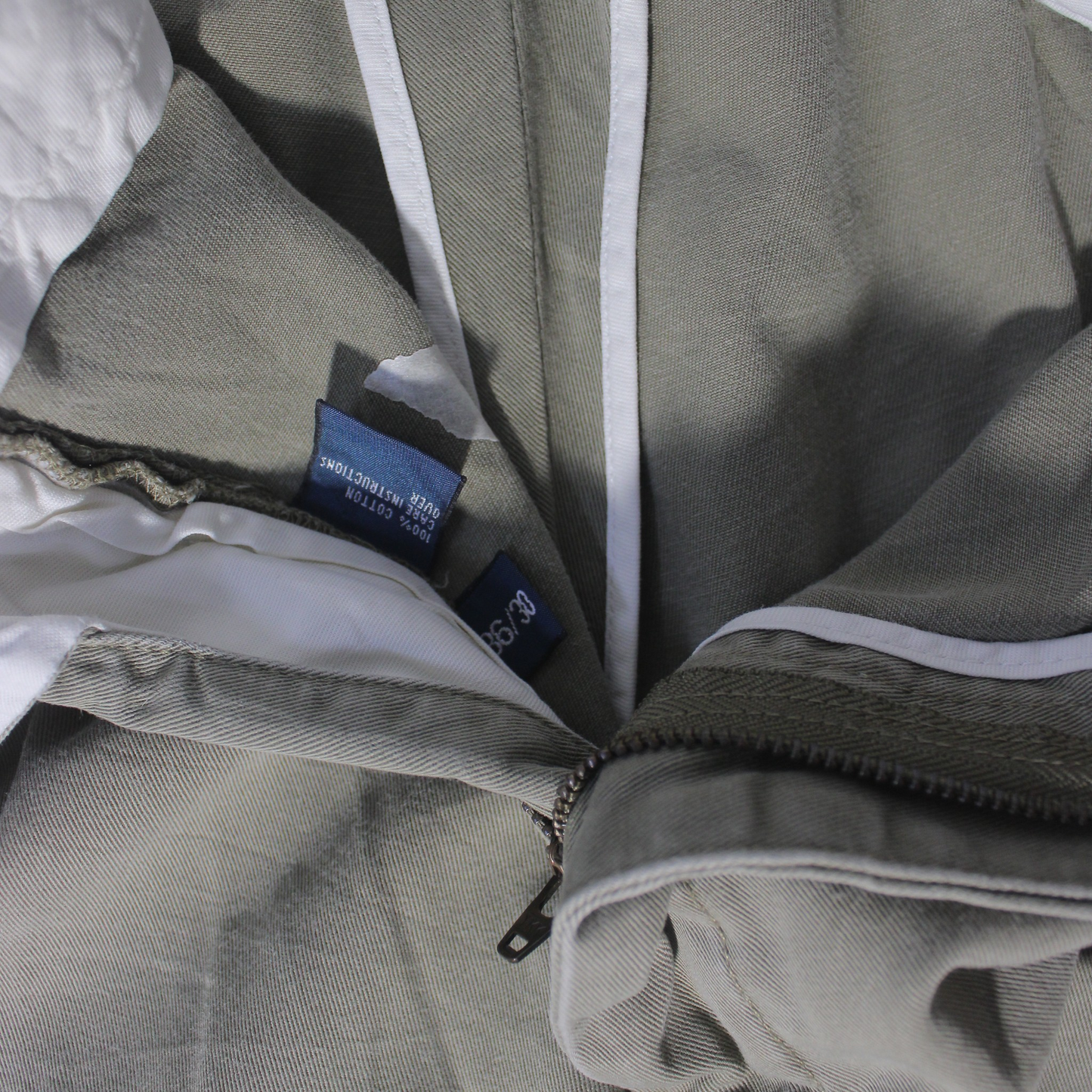 POLO RALPH LAUREN Chino Trousers Andrew Pant Pleated Brown Mens W36 L30