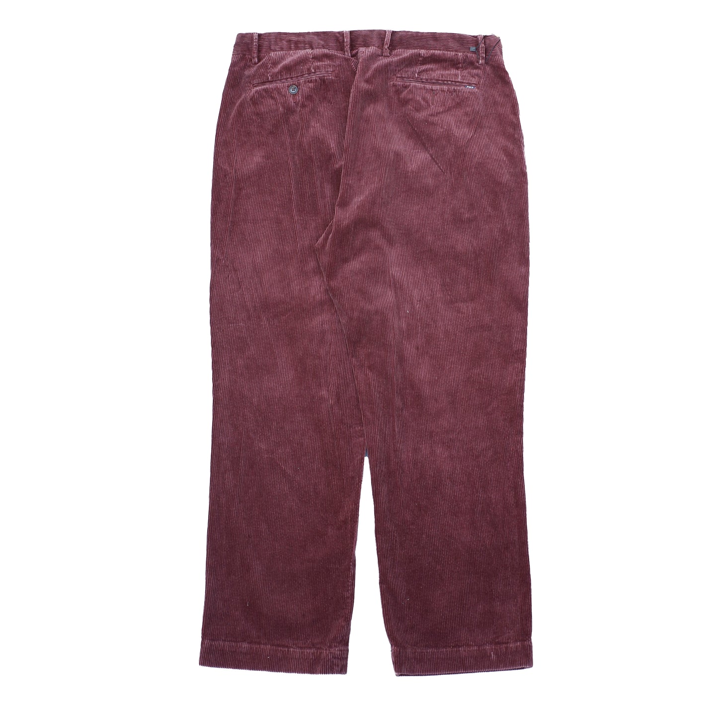 POLO RALPH LAUREN Corduroy Pant Stretch Classic Fit Trousers Burgundy Mens W36 L30