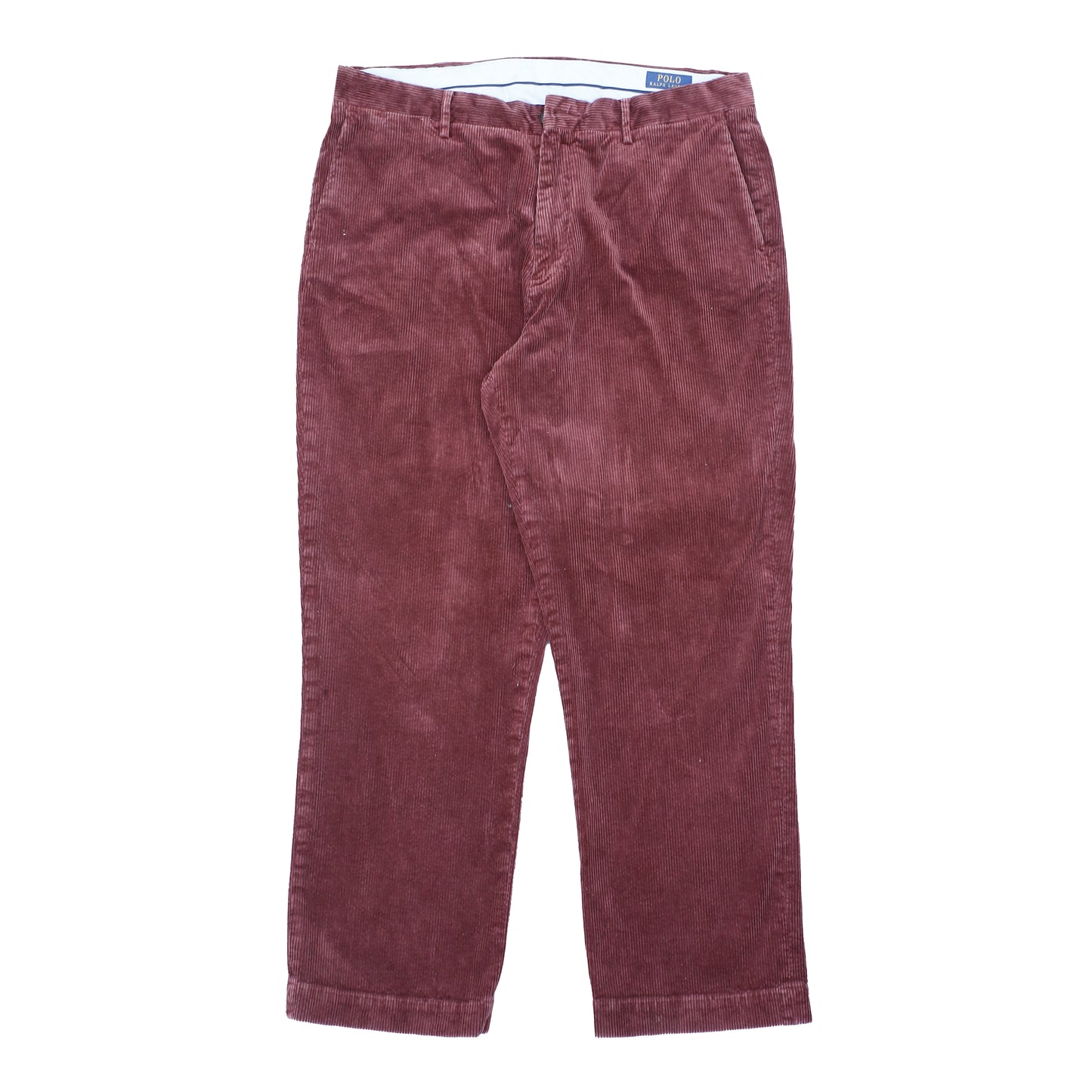 POLO RALPH LAUREN Corduroy Pant Stretch Classic Fit Trousers Burgundy Mens W36 L30