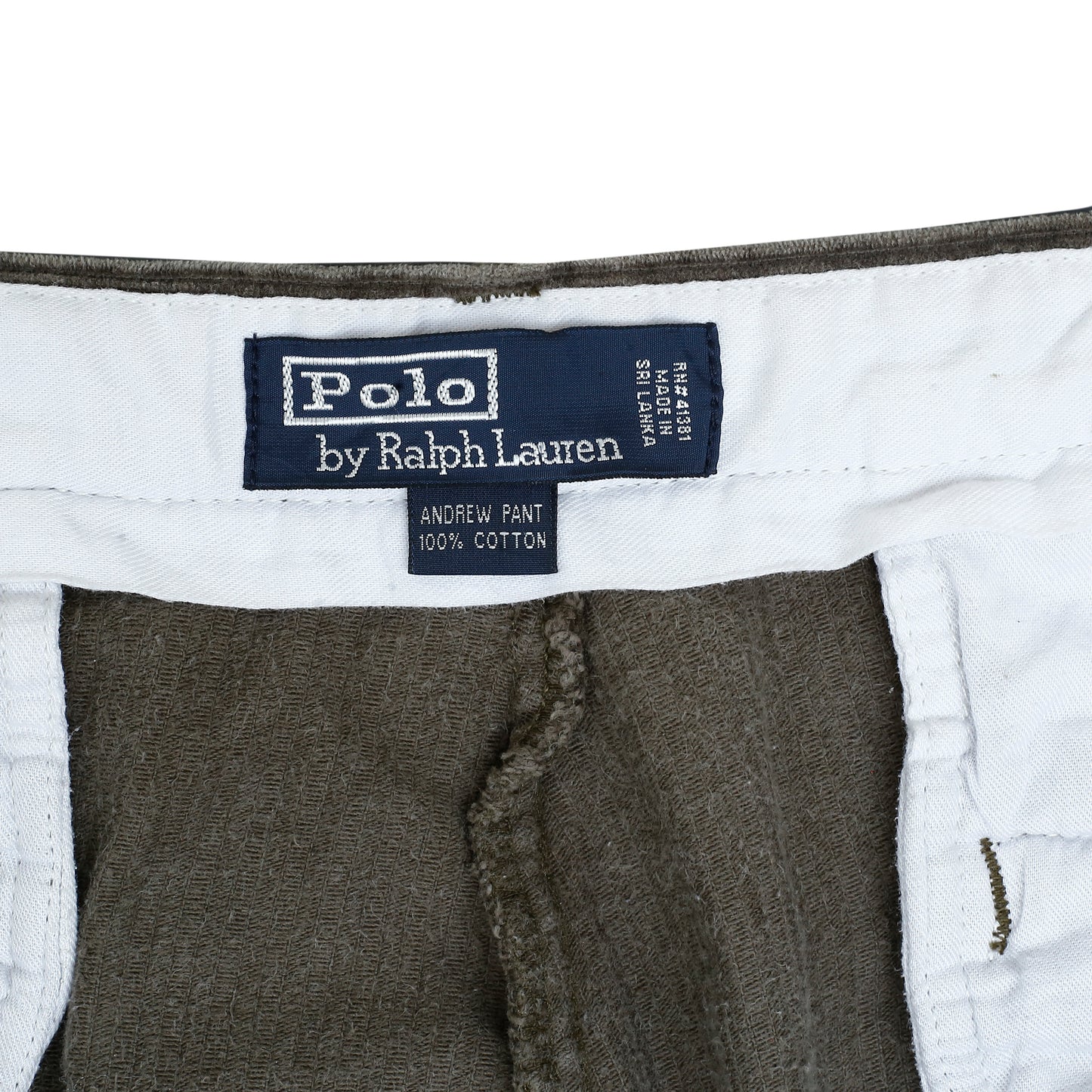 POLO RALPH LAUREN Andrew Pant Corduroy Pant Trousers Brown Mens W38 L32