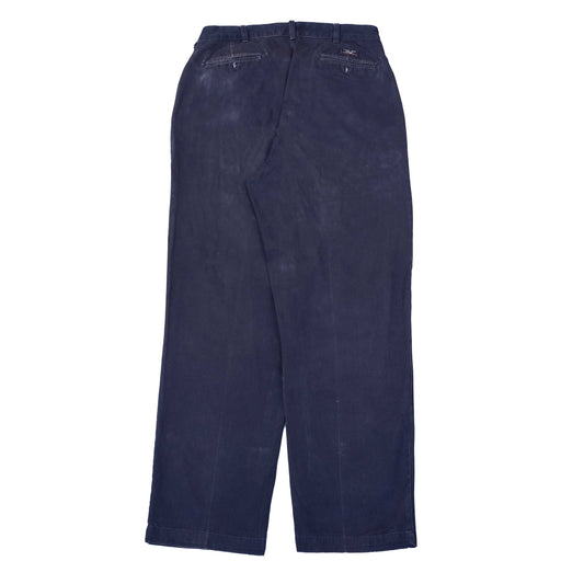 POLO RALPH LAUREN Chino Andrew Pant Vintage 90s Trousers Navy Mens W35 L32