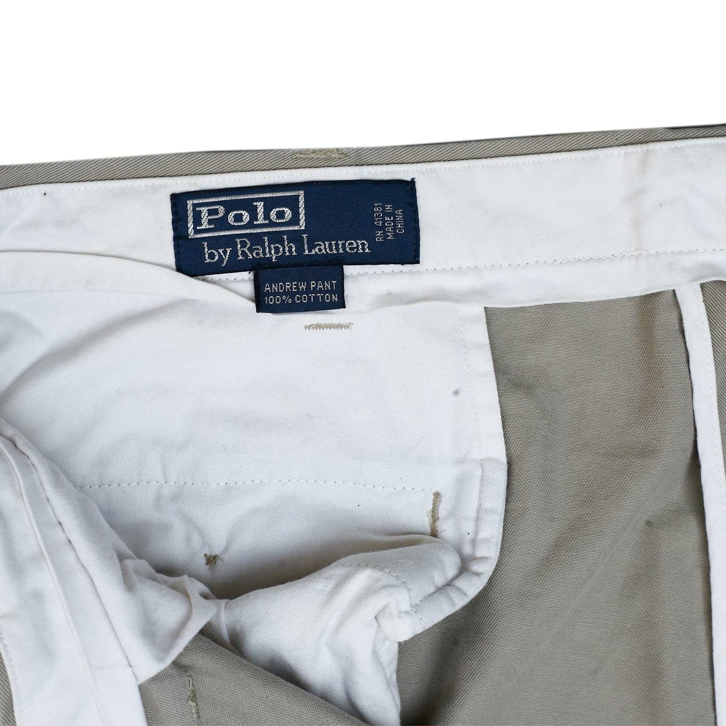POLO RALPH LAUREN Andrew Pant Chino Trousers Khaki Mens W42 L30