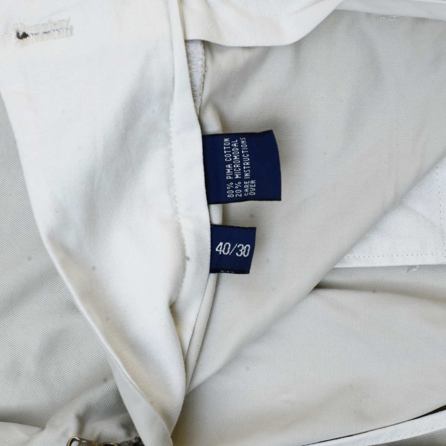 POLO RALPH LAUREN Polo Golf Chino Trousers White Mens W40 L30