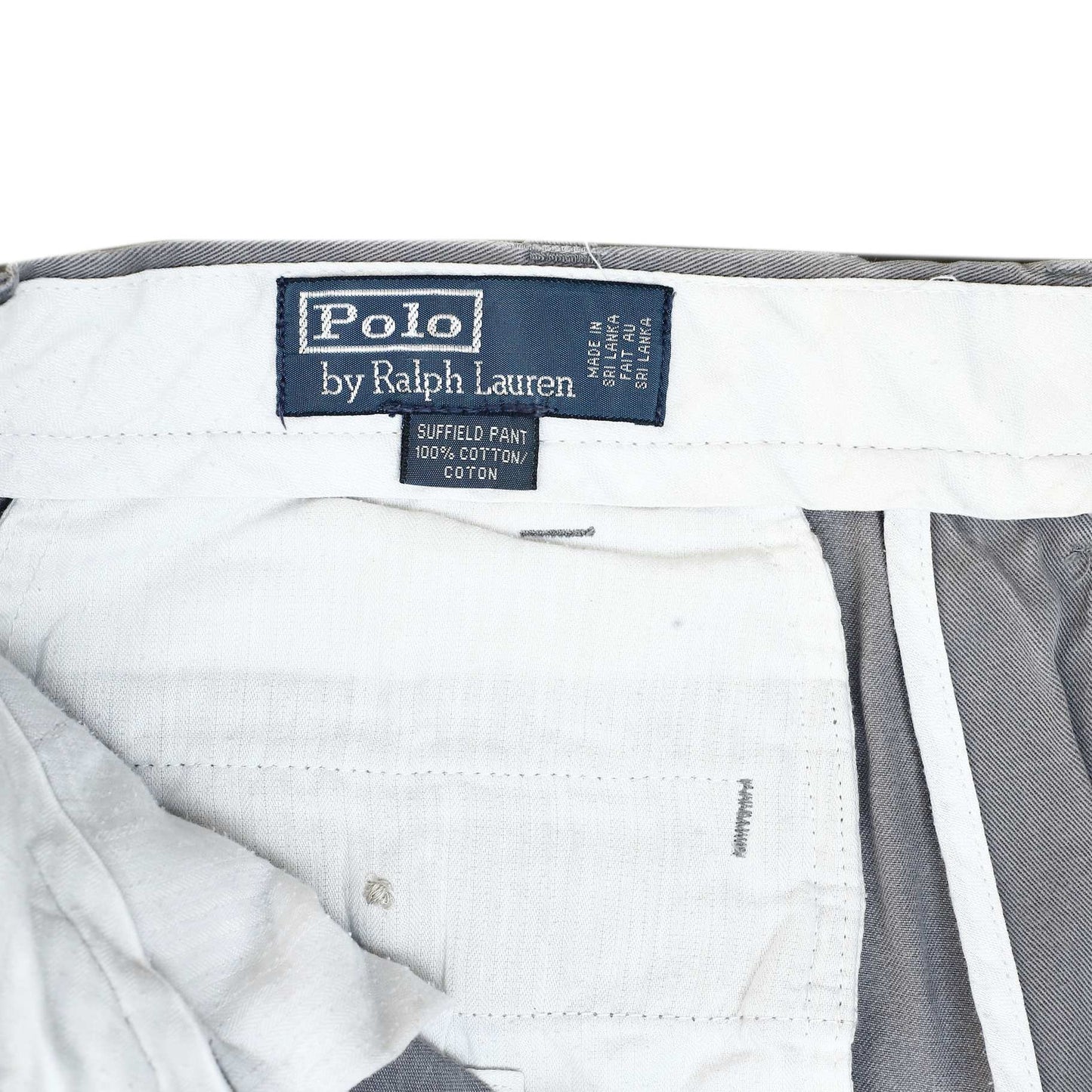 POLO RALPH LAUREN Chino Trousers Suffield Pant Grey Mens W34 L30