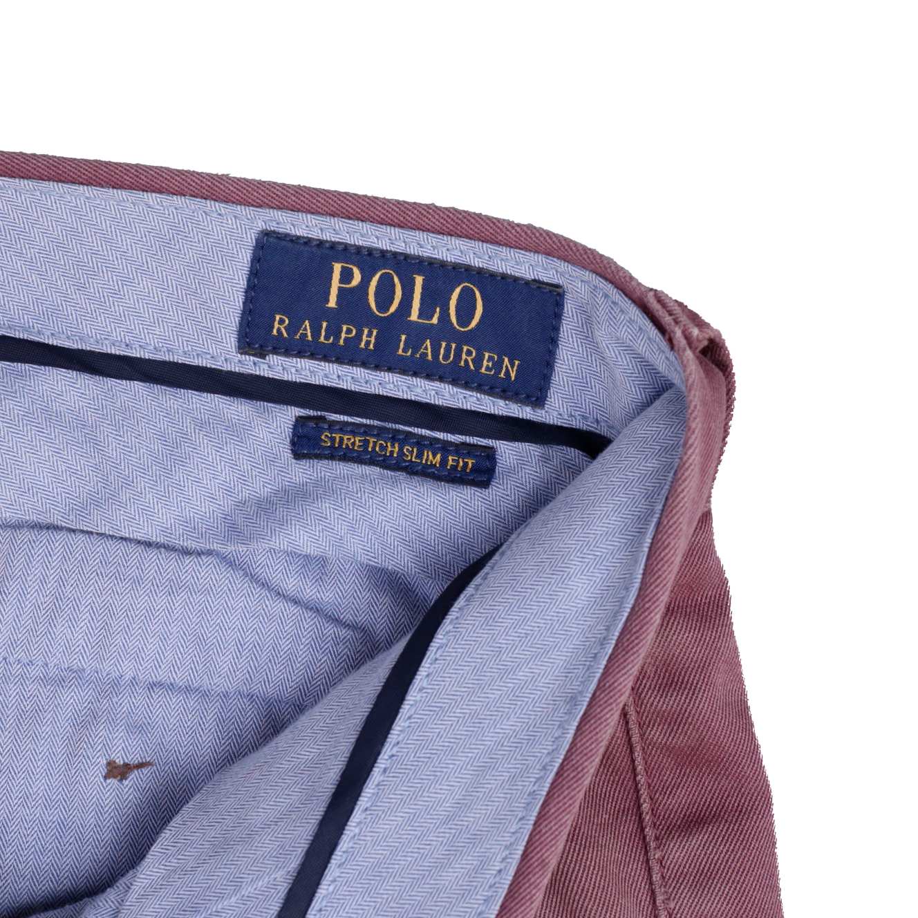 POLO RALPH LAUREN Chino Trousers Slim Fit Cotton Burgundy Mens W36 L30