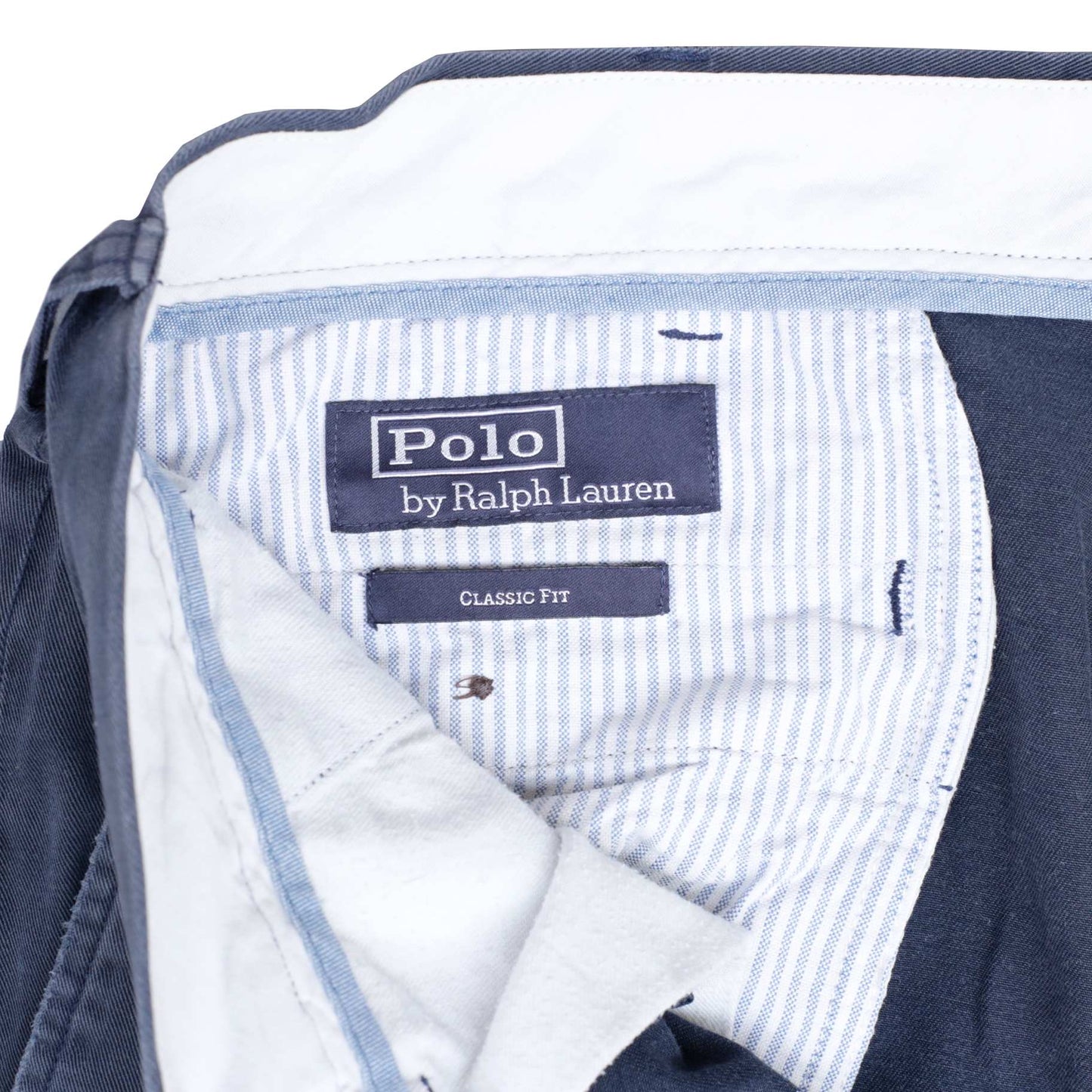 POLO RALPH LAUREN Chino Trousers Classic Fit Navy Mens W34 L29