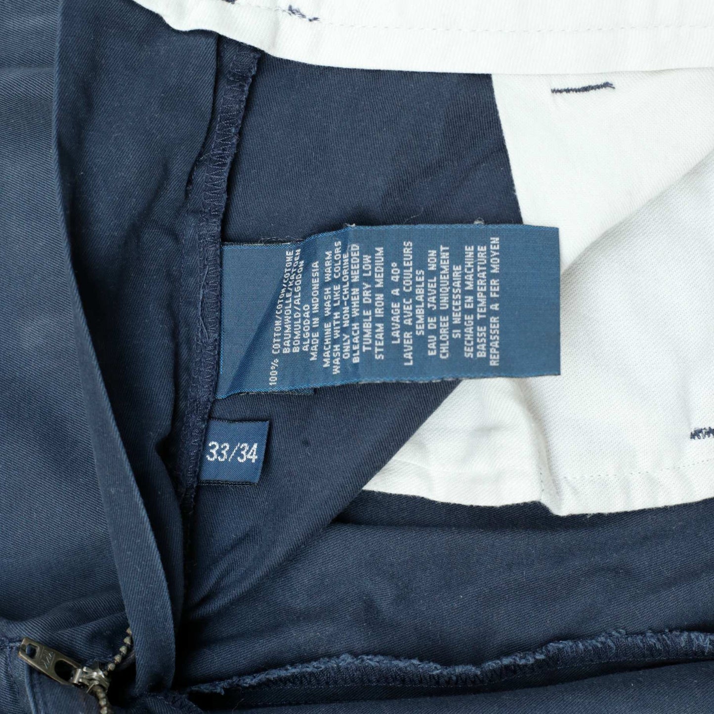 POLO RALPH LAUREN Chino Trousers Navy Mens W33 L32