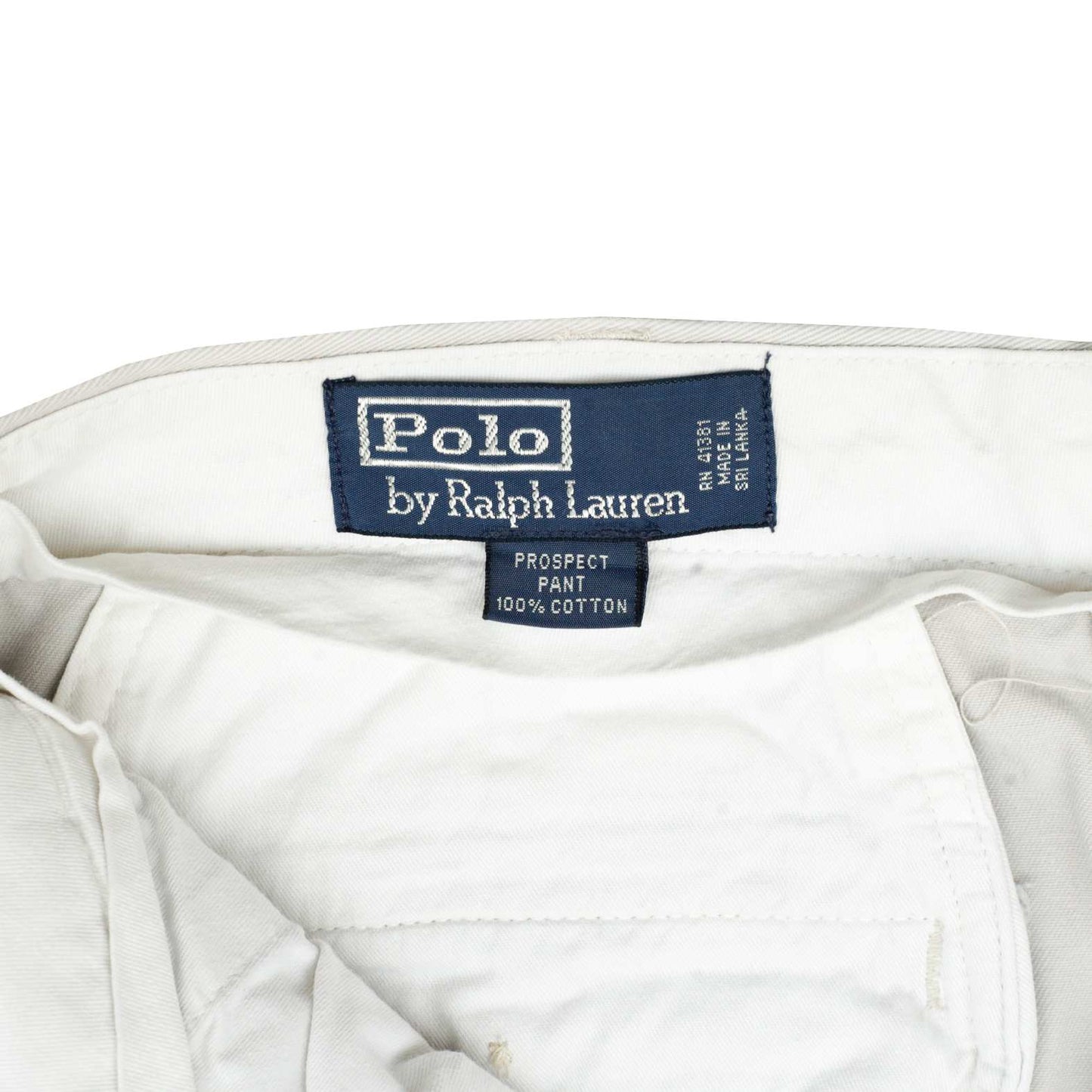 POLO RALPH LAUREN Prospect Pant Chino Trousers Cream Mens W34 L32