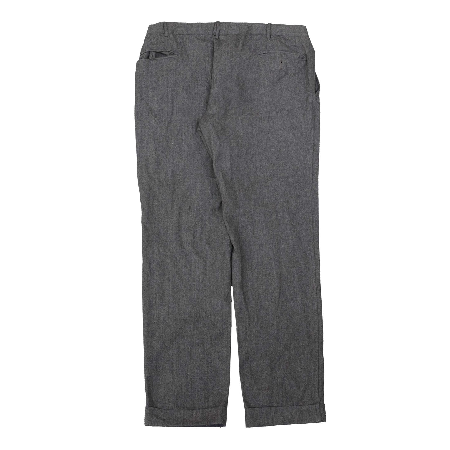POLO RALPH LAUREN Wool Formal Trousers Vintage 90s Made In Italy Grey Mens W36 L32