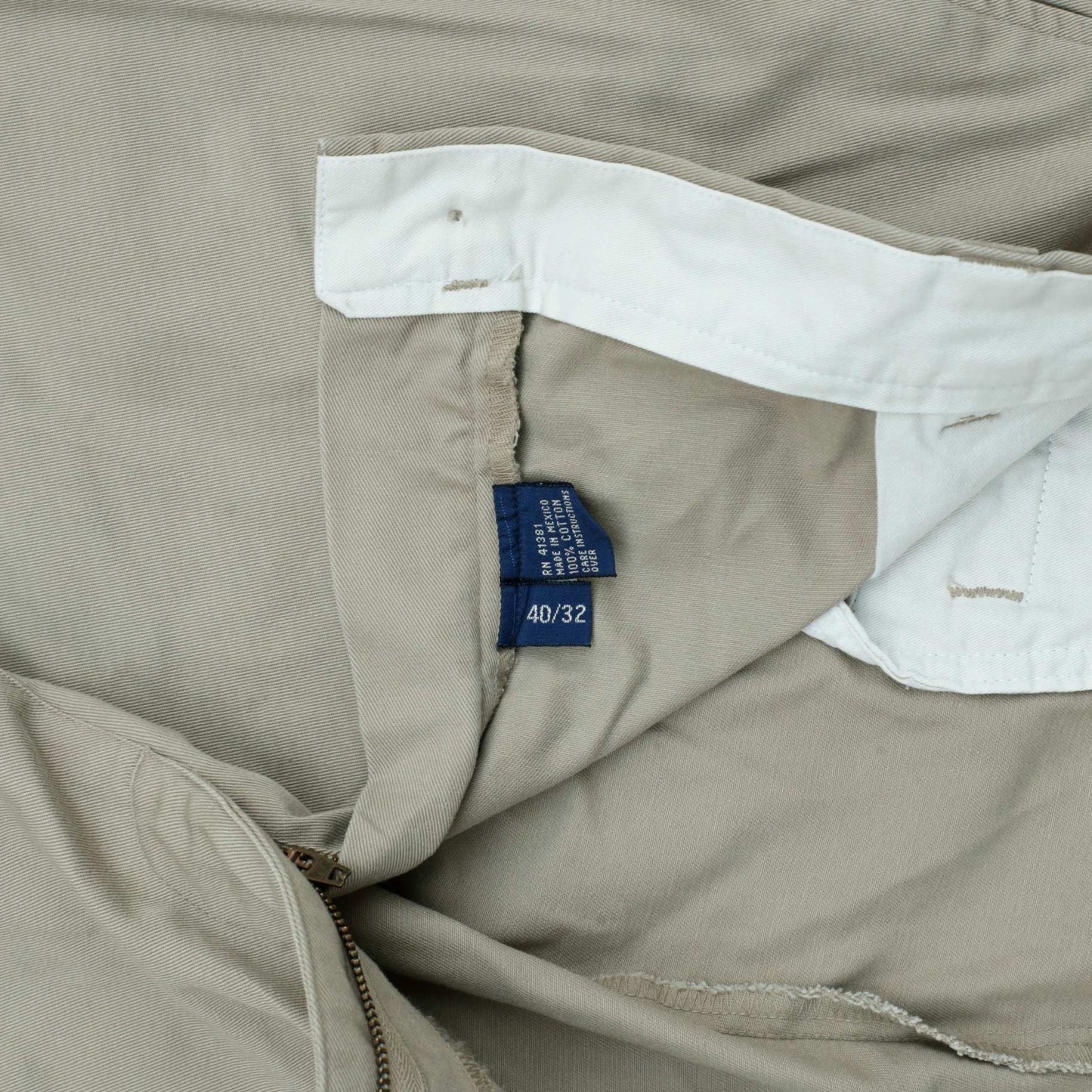 POLO RALPH LAUREN Chino Trousers Phillip Pant Vintage 90s Beige Mens W40 L32