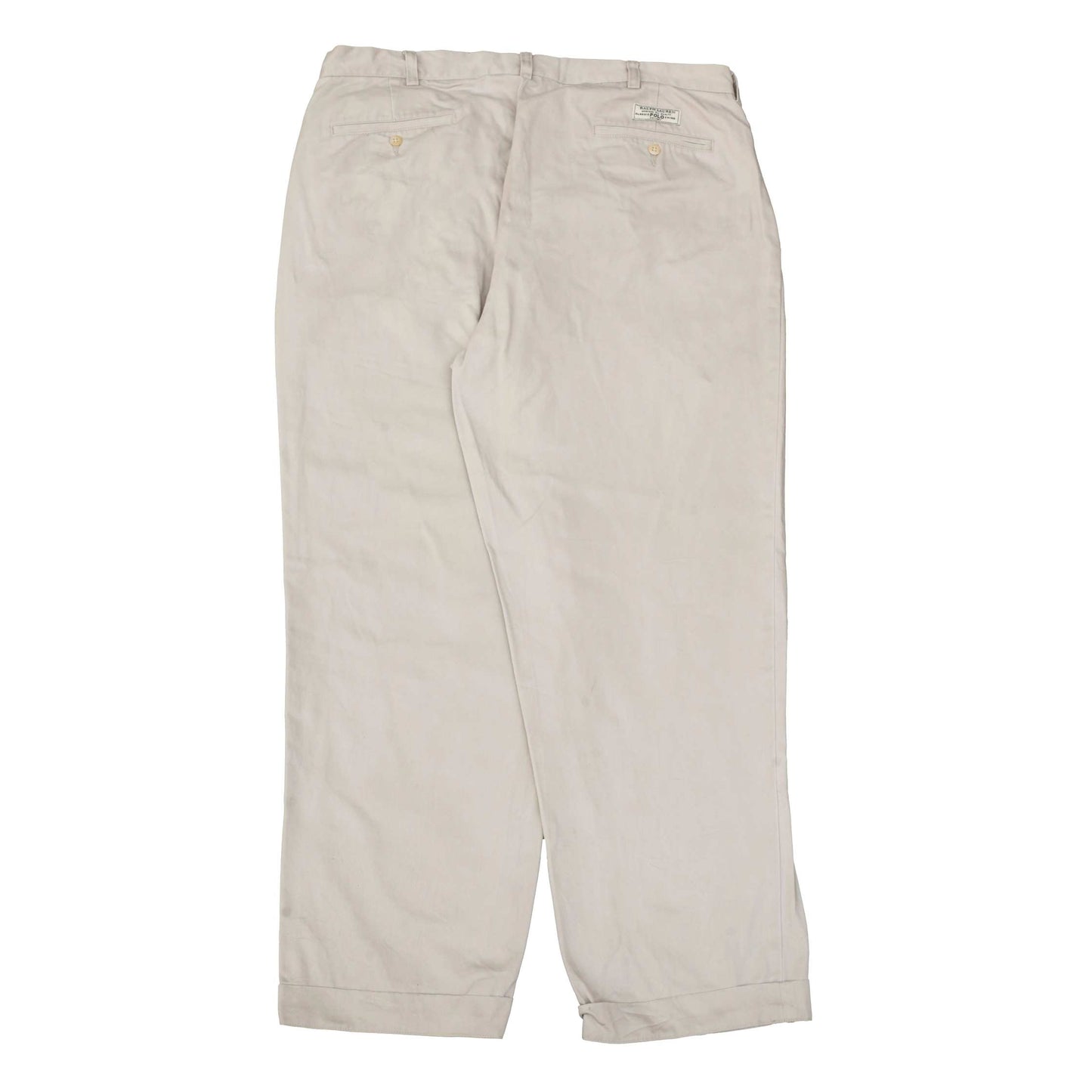 POLO RALPH LAUREN Andrew Pant Pleated Chino Trousers Grey Mens W36 L30