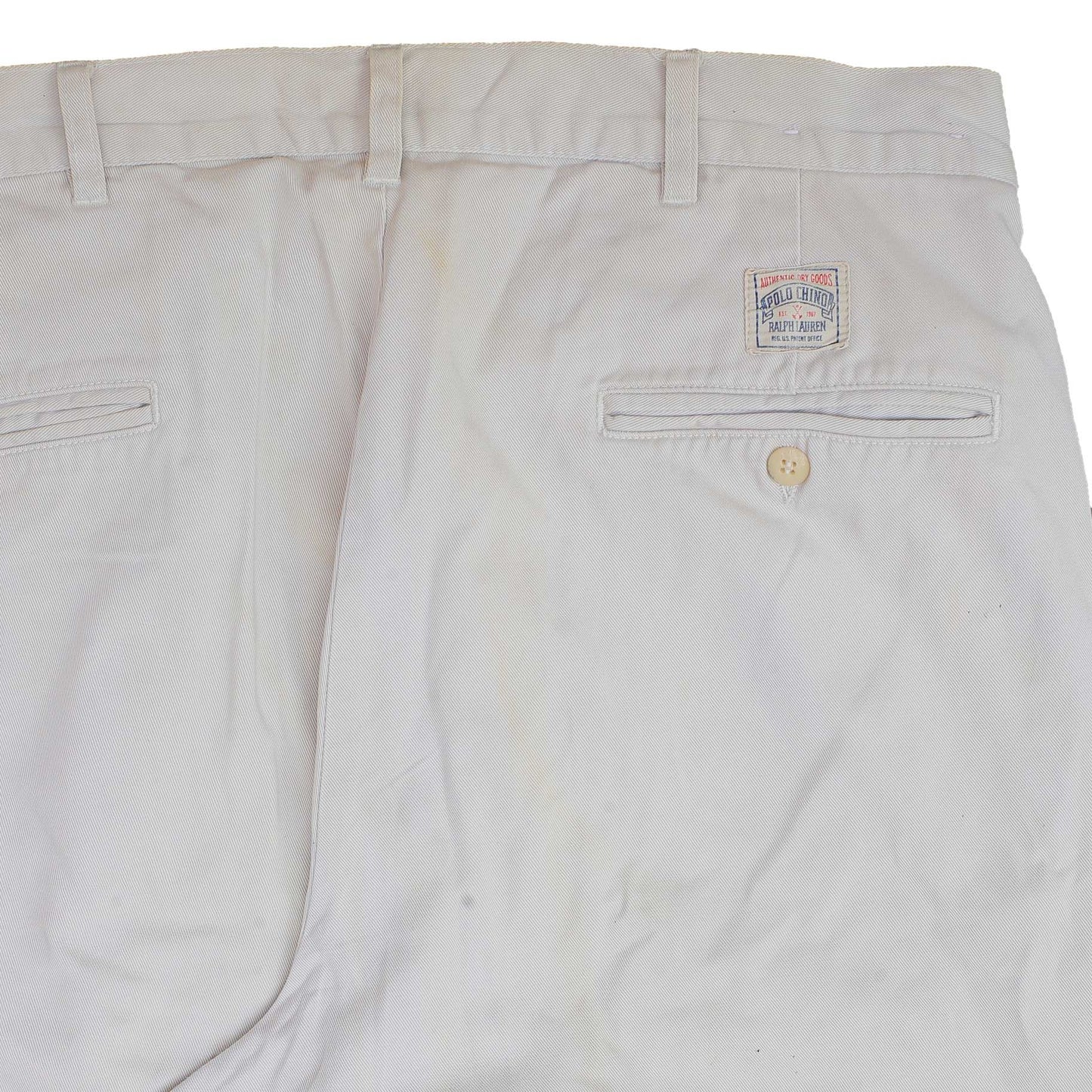 POLO RALPH LAUREN Chino Pant Trousers Vintage 90s Cream Mens W32 L29