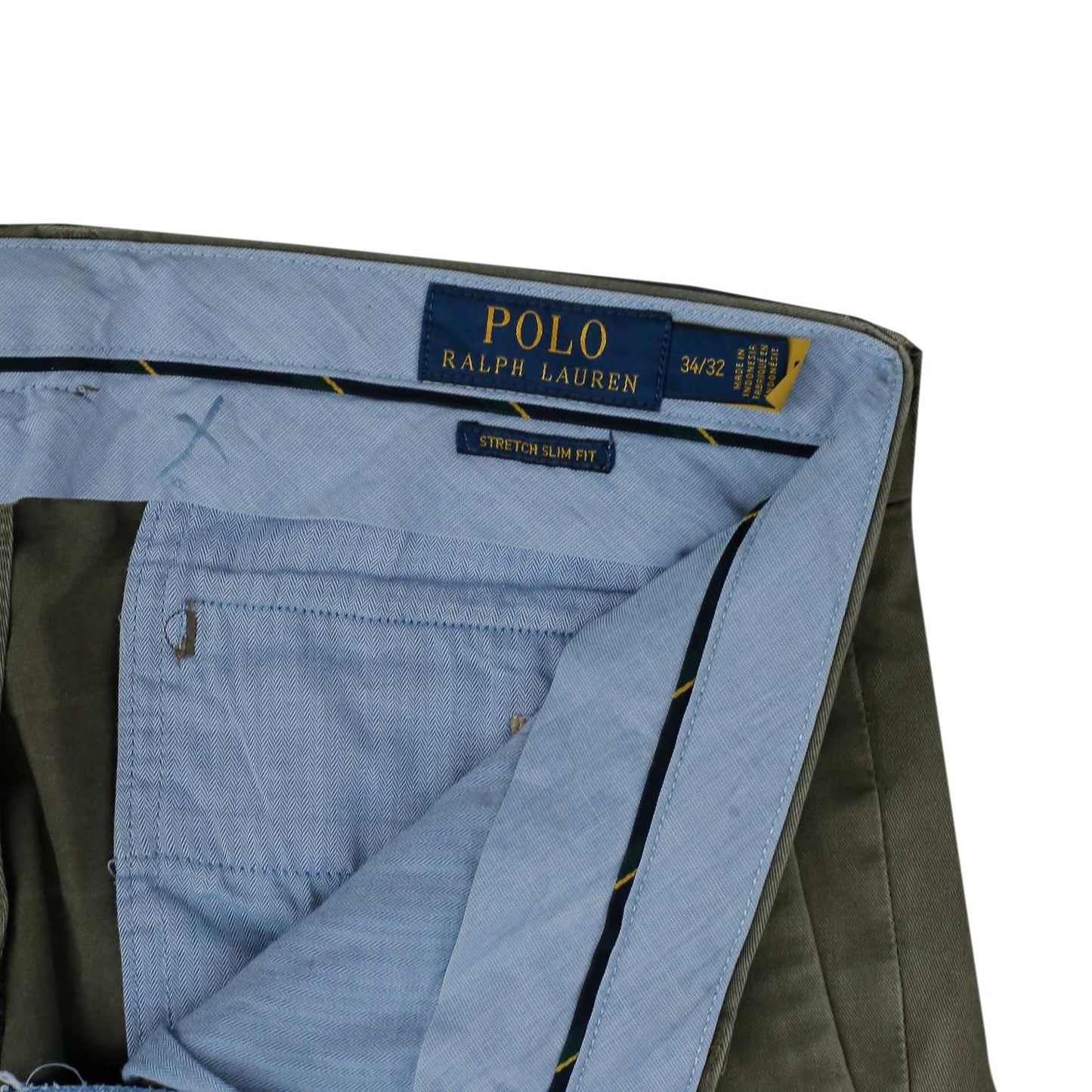 POLO RALPH LAUREN Chino Pant Trousers Green Mens W34 L32