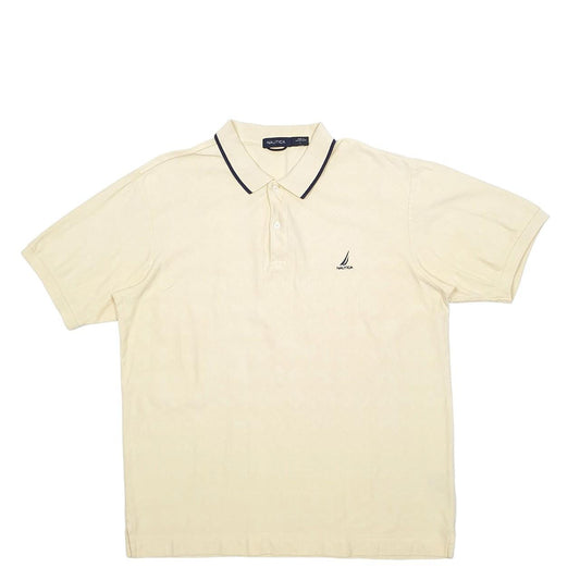 Nautica Short Sleeve Cotton Blend Polo Shirt L
