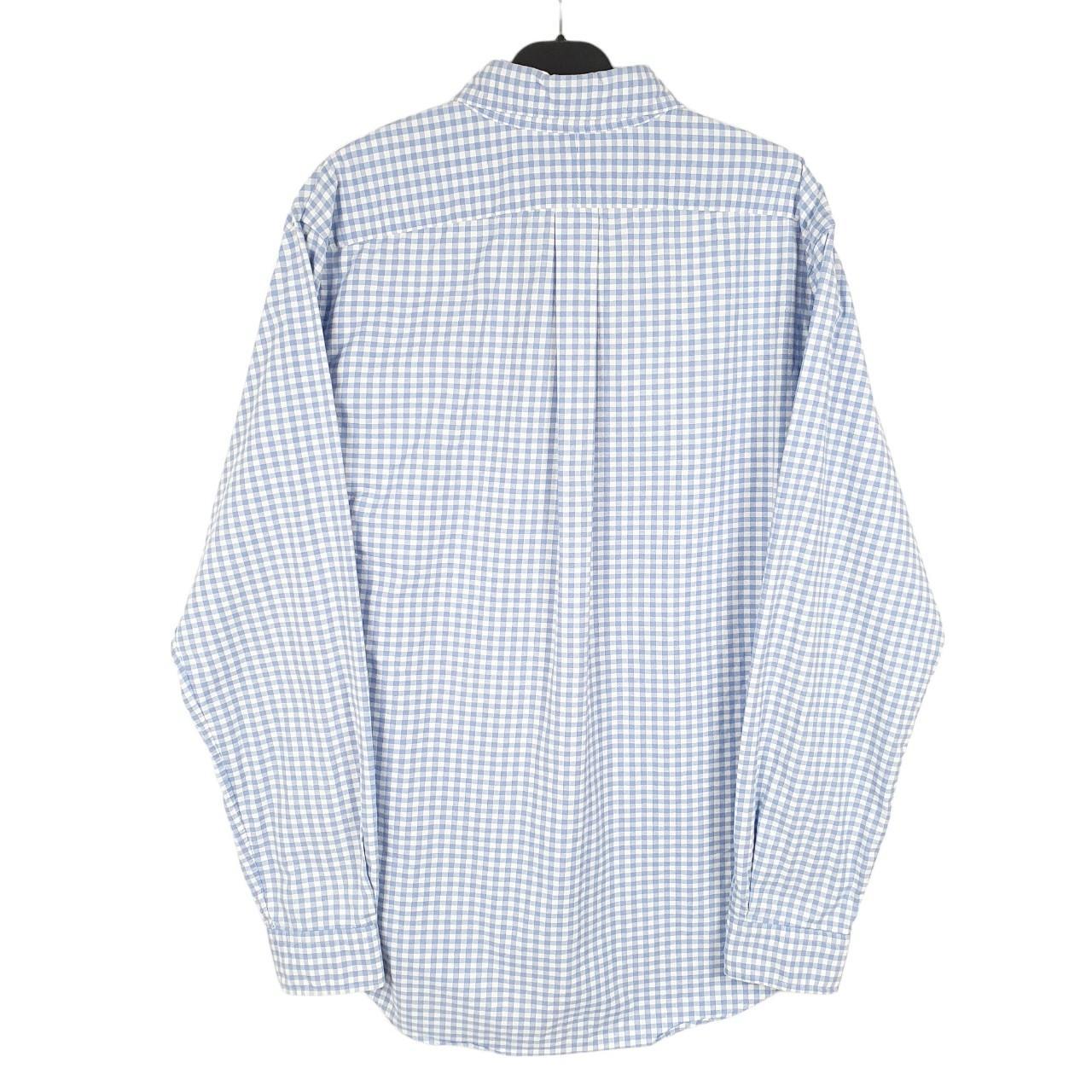 Ralph Lauren Oxford Stretch Long Sleeve Slim Fit Gingham Cotton Shirt L