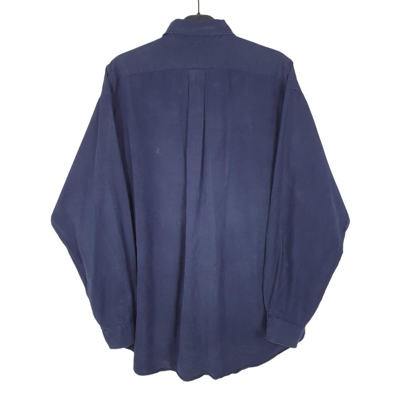 Ralph Lauren Long Sleeve Blake Fit Silk & Cotton Shirt Blue