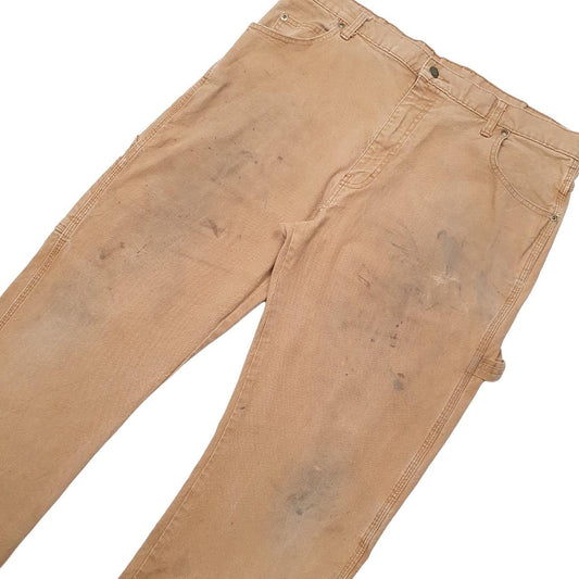 Mens Dickies Tan Carpenter Cotton Trousers W38 L30