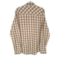 Mens Brown Levis Western Cowboy Snap Button Modern Long Sleeve Shirt