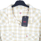 Mens Yellow Levis Western Cowboy Pearl Snap Long Sleeve Shirt