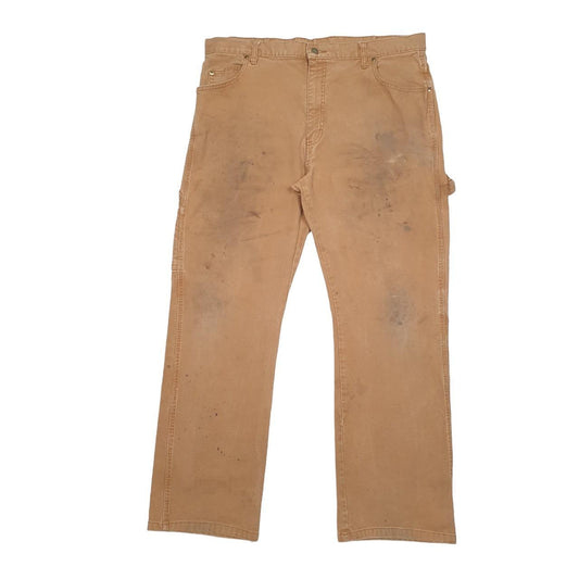 Mens Dickies Tan Carpenter Cotton Trousers W38 L30