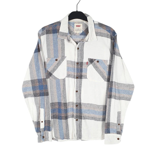 Levis Flannel Overshirt Shacket Long Sleeve Regular Fit Check Cotton Shirt S