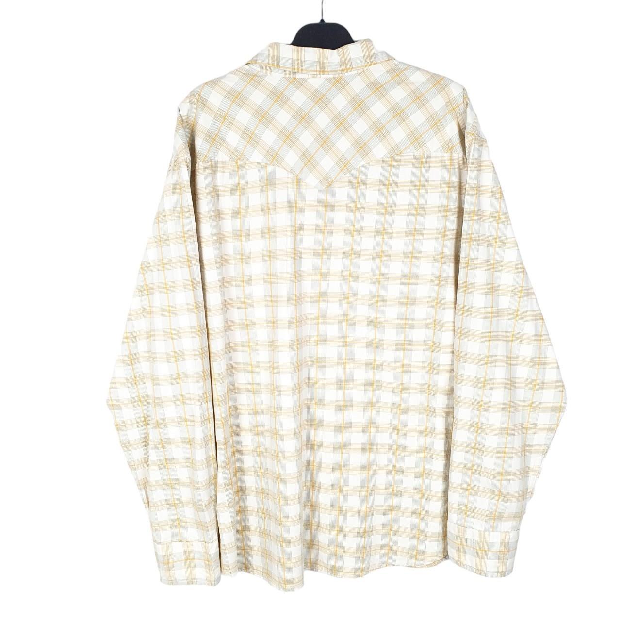 Mens Yellow Levis Western Cowboy Pearl Snap Long Sleeve Shirt