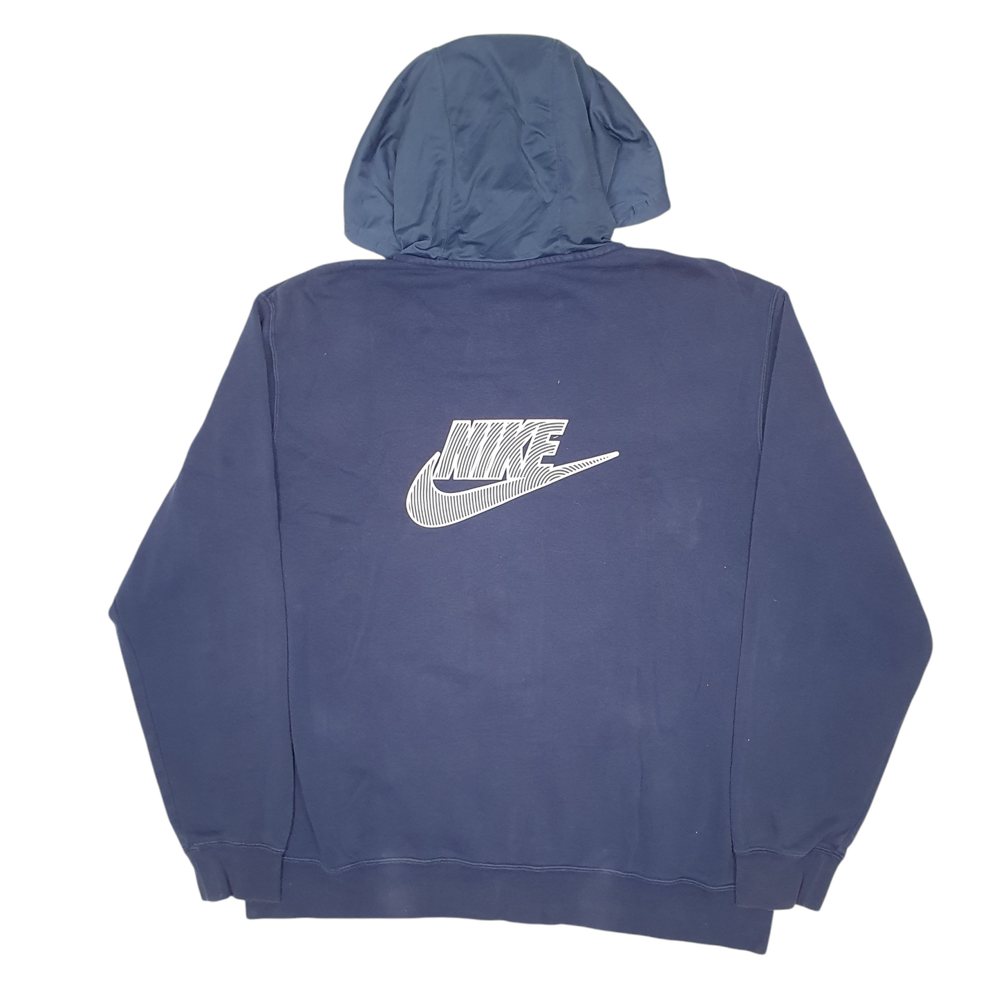 Mens Black Nike Hoodie Swoosh Spellout Full Zip Jumper